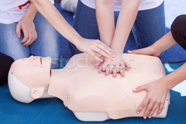 CPR - Cardiopulmonary resuscitation class Stock photo © wellphoto