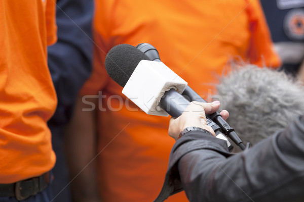 Media interview Stock photo © wellphoto