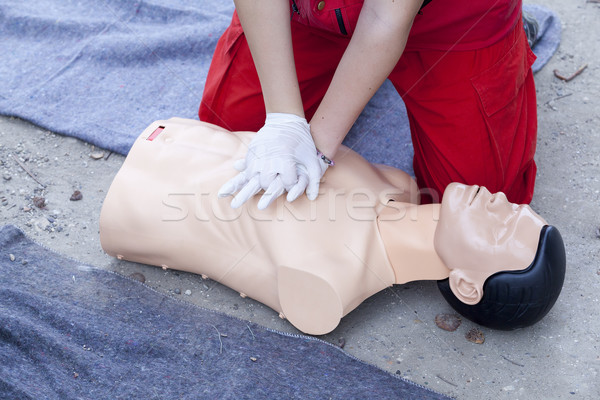 первая помощь подготовки врач сердце массаж Сток-фото © wellphoto