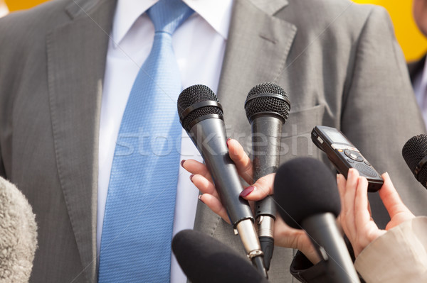 Press interview. News conference. Stock photo © wellphoto