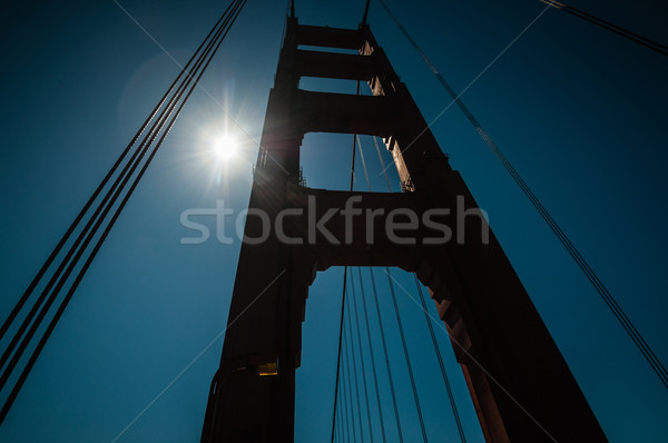 Golden Gate Bridge muelle San Francisco California EUA sol Foto stock © weltreisendertj