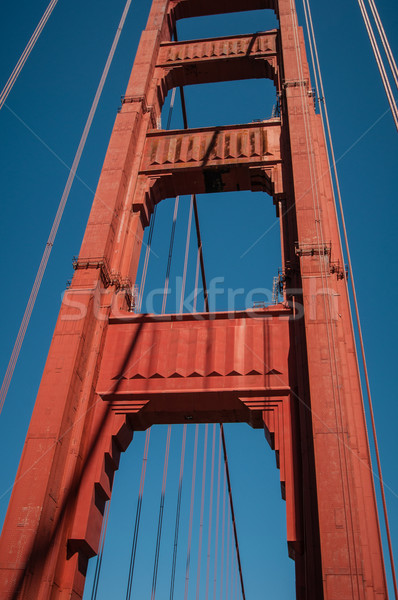 Sütun Golden Gate Köprüsü mavi gökyüzü San Francisco Kaliforniya ABD Stok fotoğraf © weltreisendertj