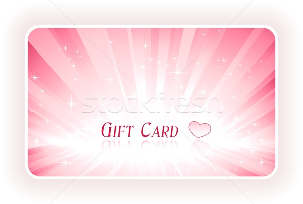 Romantyczny gift card świetle wybuch miłości serca Zdjęcia stock © wenani