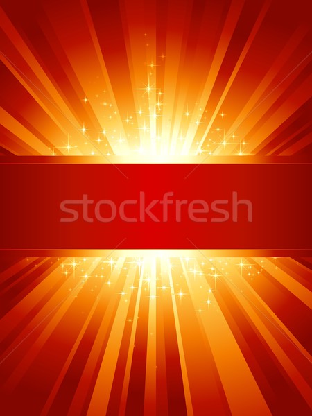Vertical red golden light burst with  copyspace Stock photo © wenani