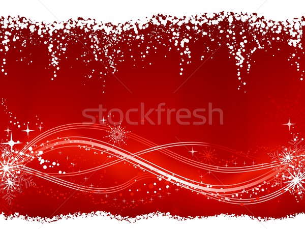 Résumé rouge blanche Noël hiver saisonnier [[stock_photo]] © wenani