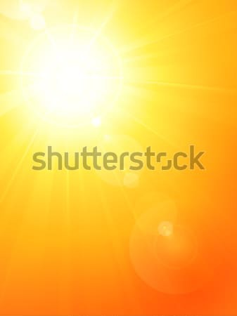 Vibrant hot summer sun with lens flare Stock photo © wenani