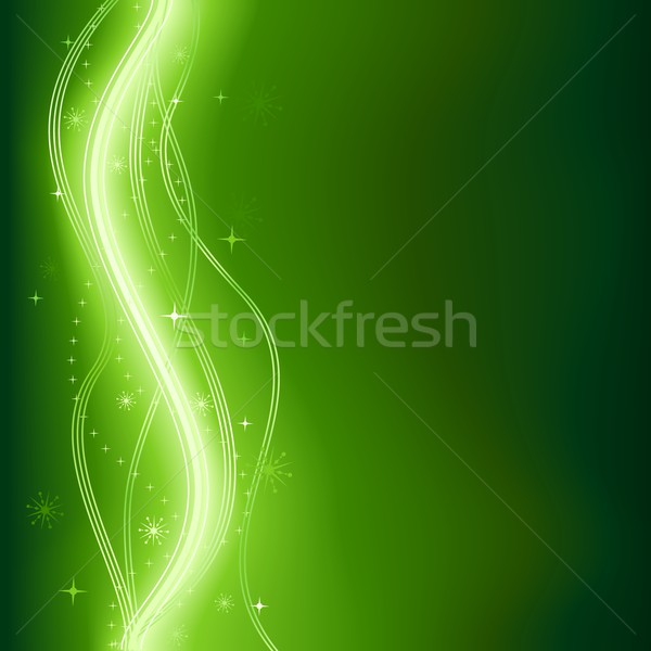 向量 抽象 黑暗 綠色 波浪狀的 商業照片 © wenani