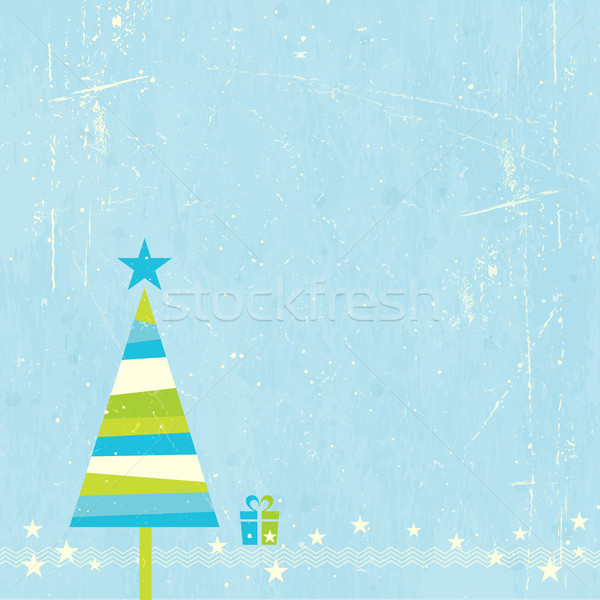 Christmas tree with present Stock photo © wenani