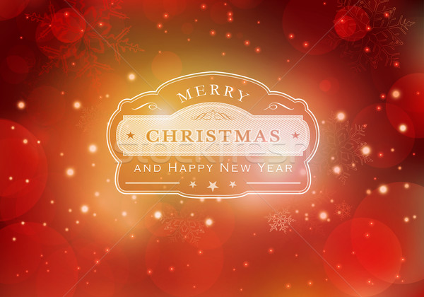 Red Merry Christmas typography background Stock photo © wenani