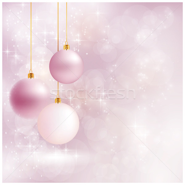 Soft and blurry Christmas background with baubles Stock photo © wenani