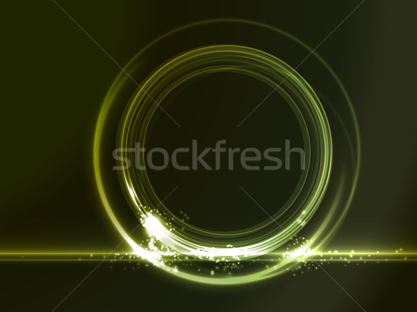 Round placeholder with green light effects Stock photo © wenani