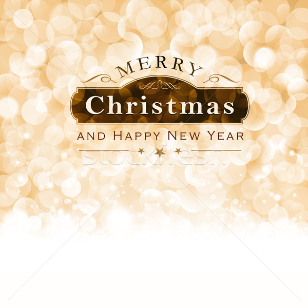Merry Christmas typography with blinking lights Stock photo © wenani