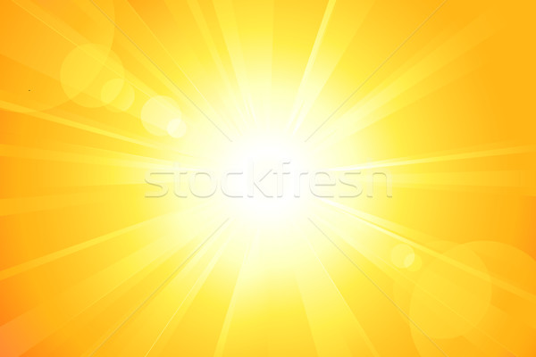 Bright vector sun with lens flare Stock photo © wenani
