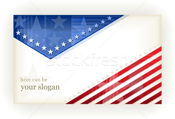 Stock photo: Stars and Stripes, background, business or gift card