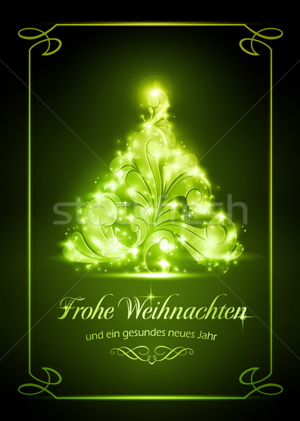 Arbre de noël sombre vert inch [[stock_photo]] © wenani