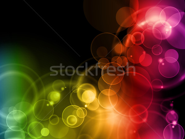 Kleurrijk magie lichten donkere Stockfoto © wenani