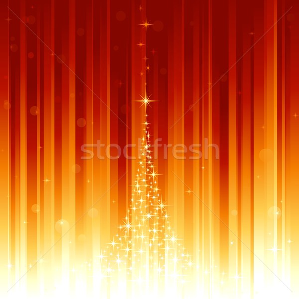 魔法 クリスマスツリー 赤 星 ストックフォト © wenani