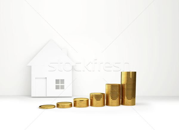 rising house prices 3D illustration Stock photo © Wetzkaz