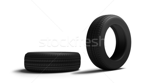 Voiture pneus 3D [[stock_photo]] © Wetzkaz