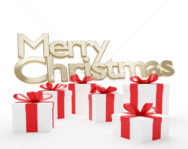 Joyeux Noël or lettres cadeaux [[stock_photo]] © Wetzkaz