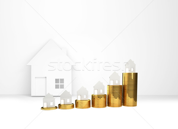 rising house prices 3D illustration Stock photo © Wetzkaz