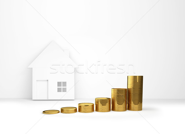 rising house prices 3D illustration Stock photo © Wetzkaz