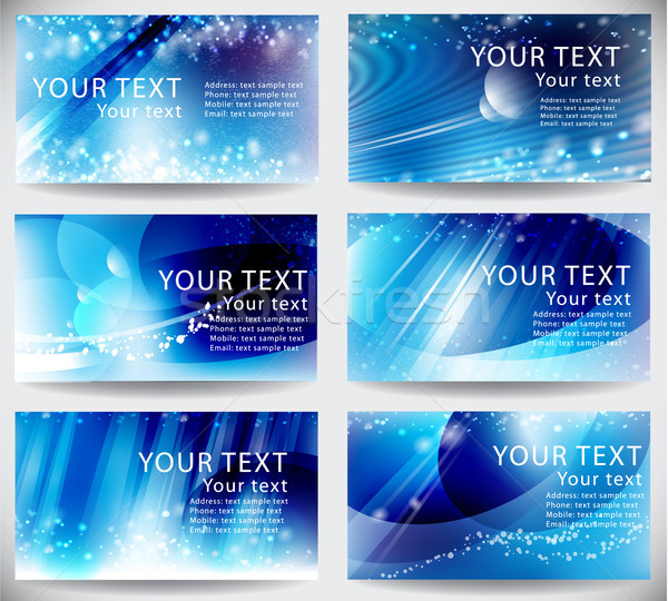 Set business card with a blue background Stock photo © Wikki