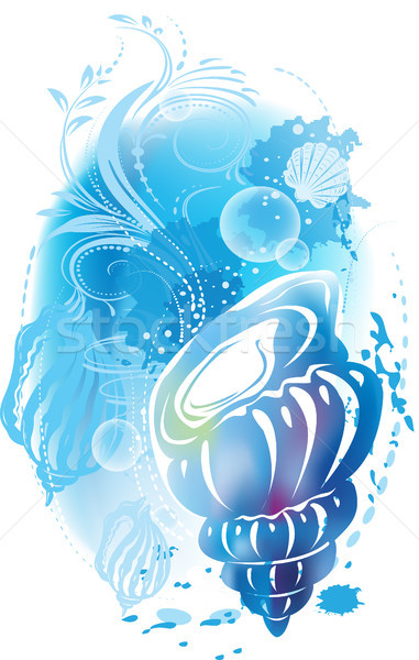 Ilustración concha naturaleza verano océano Shell Foto stock © Wikki