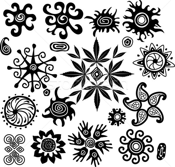 Establecer resumen formas arte gráfico étnicas Foto stock © Wikki