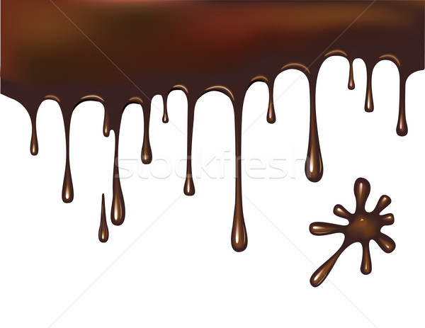 Chocolade voedsel achtergrond snoep dessert vloeibare Stockfoto © Wikki