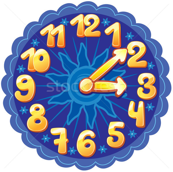 Funny Cartoon reloj ninos educación signo Foto stock © Wikki