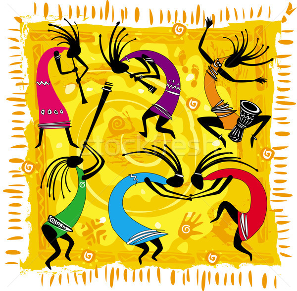 Dansuri portocaliu muzică petrecere dans abstract Imagine de stoc © Wikki