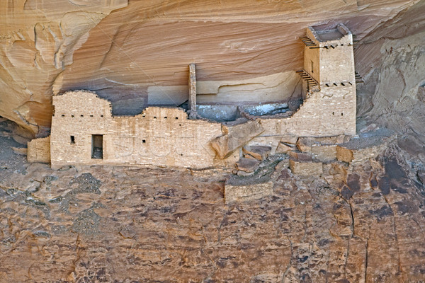 Old Pueblo Dwelling in a Canyon Wall Stock photo © wildnerdpix