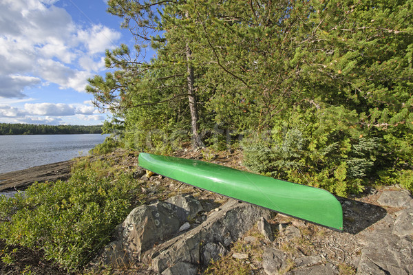 Canoe at a Wilderness Campsite Stock photo © wildnerdpix