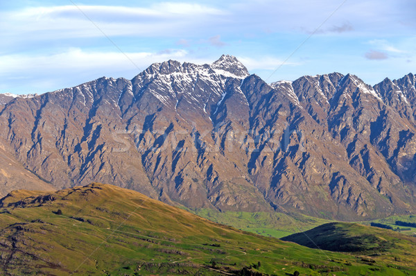 Jagged Peaks above a gentle valley Stock photo © wildnerdpix