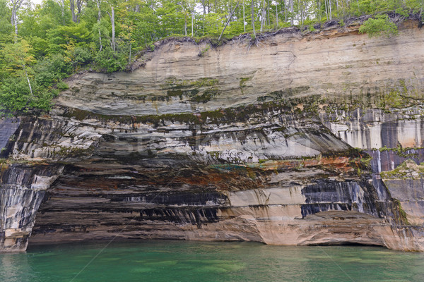 Színes kövek tópart barlang tó természet Stock fotó © wildnerdpix