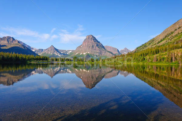 Western lake and Mountains in Early Morning Stock photo © wildnerdpix