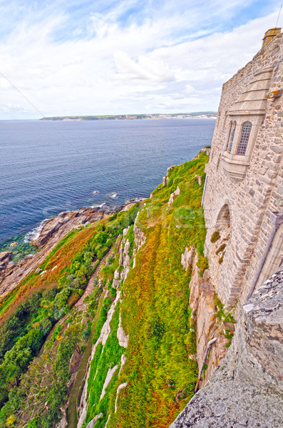 Cliff View of an Island Castle Stock photo © wildnerdpix