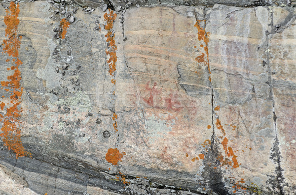 Pictograph on a Wilderness Rock Face Stock photo © wildnerdpix