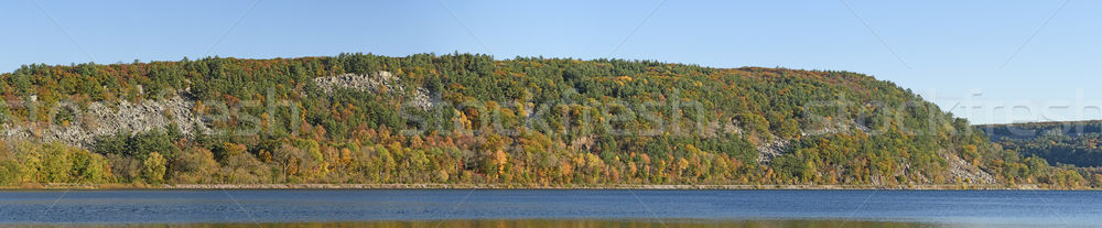 Couleurs d'automne panorama lac parc eau automne [[stock_photo]] © wildnerdpix