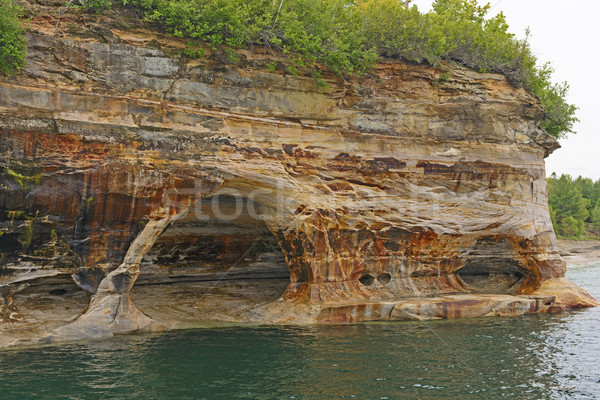 Colorful Sandstone on a Eroded Cliff Stock photo © wildnerdpix