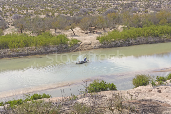 Stock photo: Crossing the Rio Grande