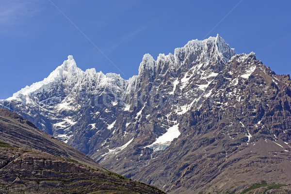 Stock photo: Fresh Snow on Remote Peaks