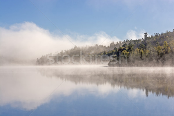 Morning Fog and Clouds in the North Woods Stock photo © wildnerdpix
