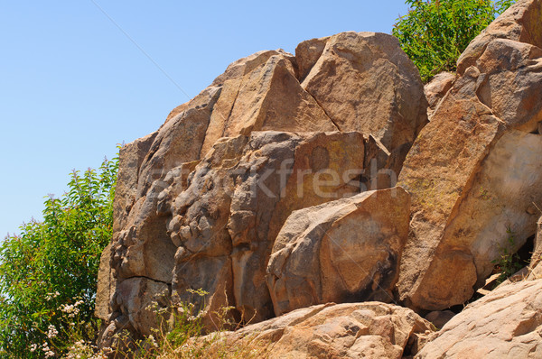 Mountain rocks in the summer sky Stock photo © wildnerdpix