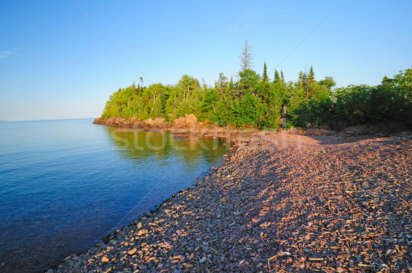 Sunset on the Lake shore Stock photo © wildnerdpix