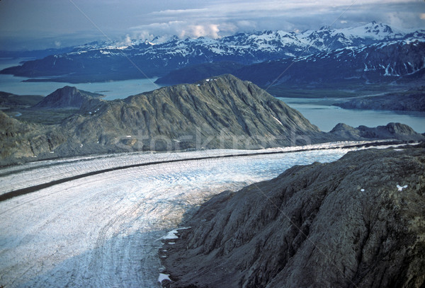 Gletscher Ozean tätig Natur Landschaft Berge Stock foto © wildnerdpix