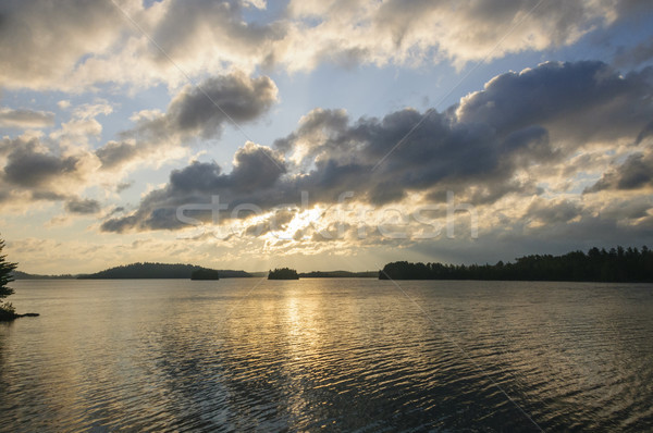 Stock photo: Morning Sun and Clouds in the North Woods