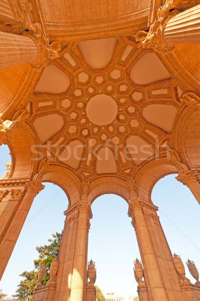 Teto ver clássico edifício histórico palácio Foto stock © wildnerdpix