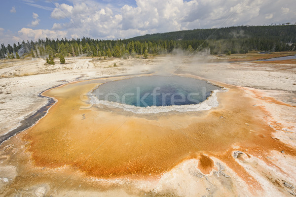 Kolorowy basen spadek dzień gejzer wody Zdjęcia stock © wildnerdpix